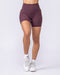Aura Peachy High Invisible Scrunch Bike Shorts Dark Cherry - Muscle Nation women's bike shorts, view 4