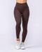 Aura Peachy Invisible Scrunch Ankle Leggings Cocoa - Muscle Nation women's leggings, view 3