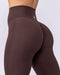 Aura Peachy Invisible Scrunch Ankle Leggings Cocoa - Muscle Nation women's leggings, view 4