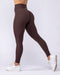 Aura Peachy Invisible Scrunch Ankle Leggings Cocoa - Muscle Nation women's leggings, view 5