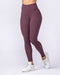 Aura Peachy Invisible Scrunch Ankle Leggings Dark Cherry - Muscle Nation women's leggings, view 2