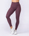 Aura Peachy Invisible Scrunch Ankle Leggings Dark Cherry - Muscle Nation women's leggings, view 3