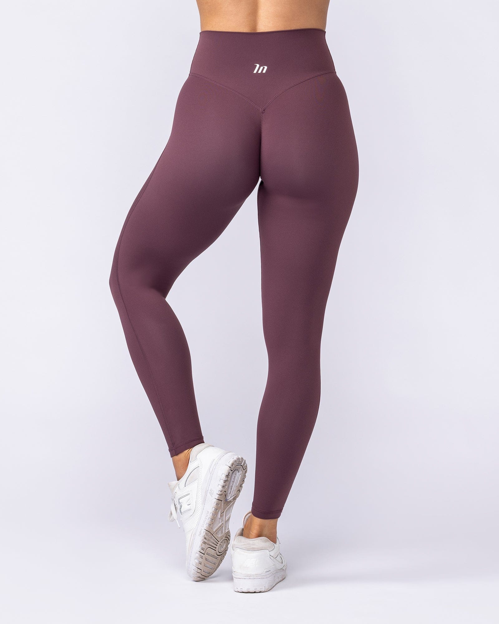 Aura Peachy Invisible Scrunch Ankle Leggings Dark Cherry - Muscle Nation women's leggings, view 5