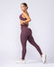 Aura Peachy Invisible Scrunch Ankle Leggings Dark Cherry - Muscle Nation women's leggings, view 6