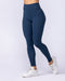 Aura Peachy Invisible Scrunch Ankle Leggings Navy - Muscle Nation women's leggings, view 2