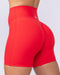 Aura Peachy Invisible Scrunch Bike Shorts Salsa - Muscle Nation women's bike shorts