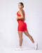 Aura Peachy Invisible Scrunch Bike Shorts Salsa - Muscle Nation women's bike shorts, view 6