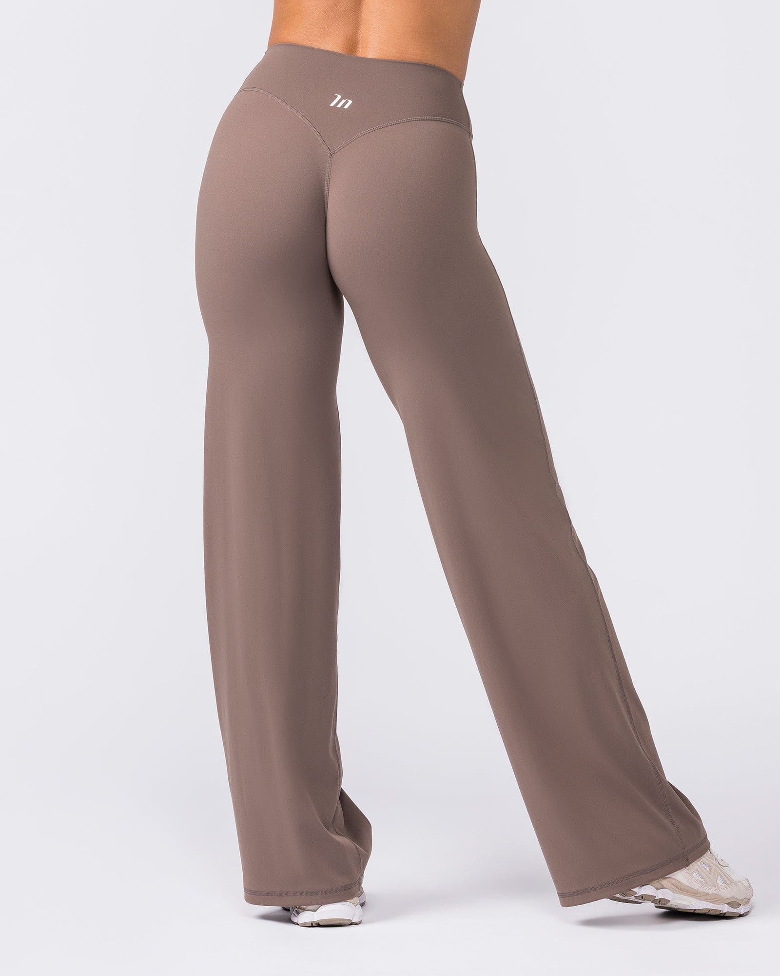Aura Straight Leg Leggings Regular Taupe - Muscle Nation women's leggings, view 7