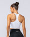 Limitless Cropped Active Tank White - Muscle Nation women's tank top, view 5