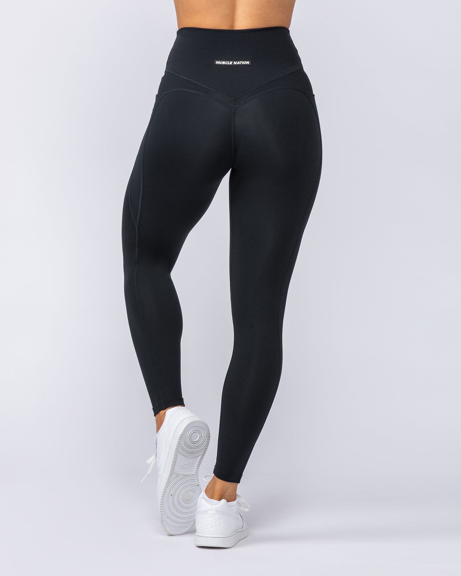 Booty Shaper Pocket Ankle Length Leggings Black - Muscle Nation women's leggings, view 6