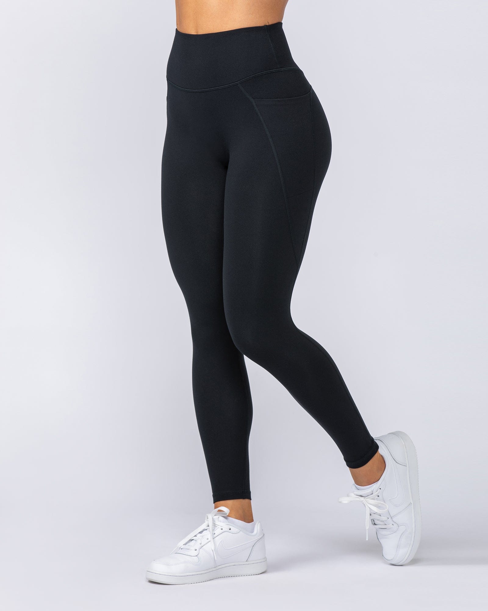 Booty Shaper Pocket Ankle Length Leggings Black - Muscle Nation women's leggings, view 3