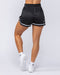 Womens 3" Basketball Shorts Black - Muscle Nation women's gym shorts, view 5