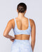 Fundamental Zebra Rib Bra Pacific Blue Zebra - Muscle Nation women's sports bra, view 5