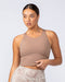 Limitless Cropped Active Tank Cinnamon - Muscle Nation women's tank top, view 6