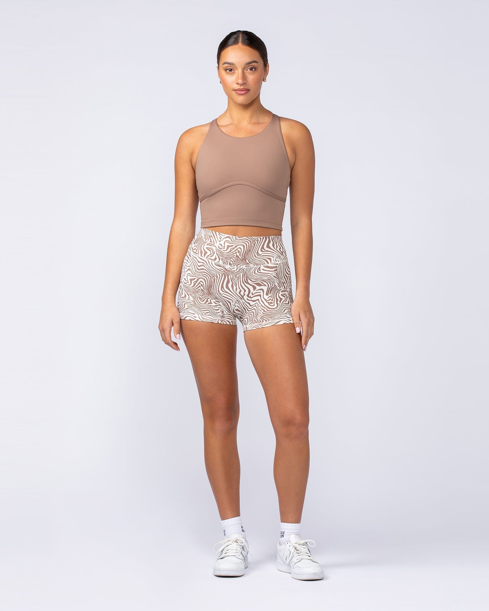 Limitless Cropped Active Tank Cinnamon - Muscle Nation women's tank top, view 7