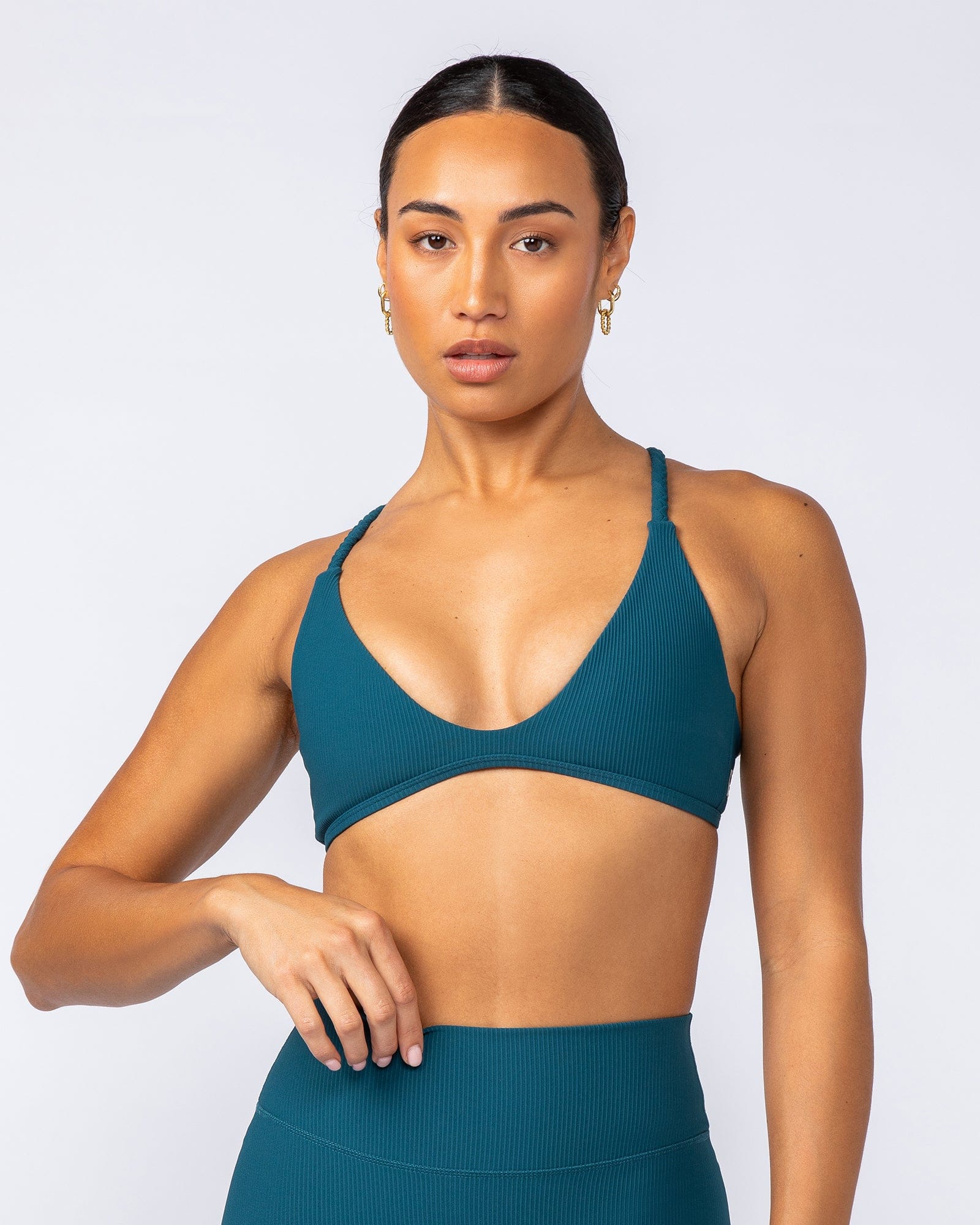 Breeze Rib Bralette Dark Marine - Muscle Nation women's bralette
