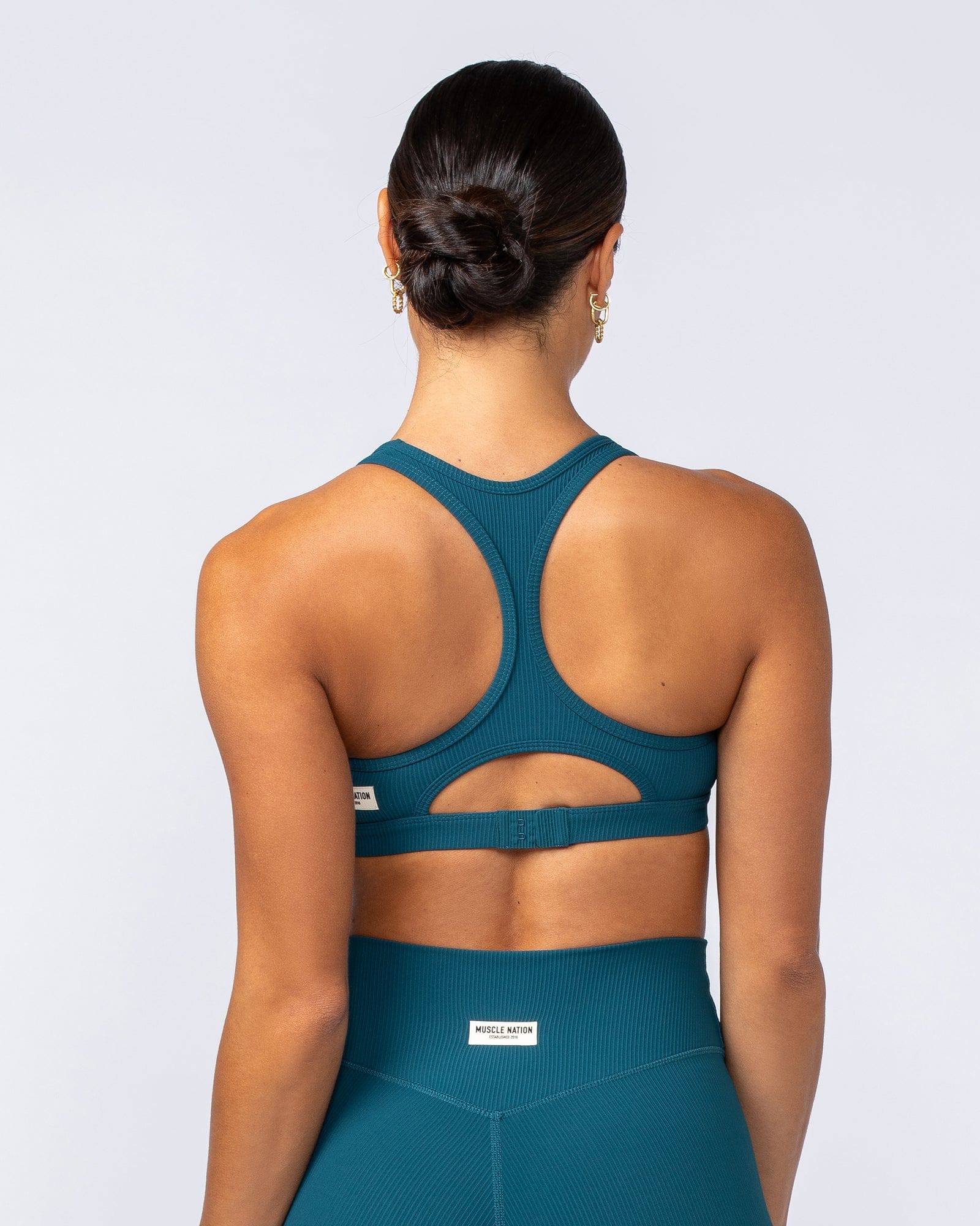 Drew Rib Bra Dark Marine - Muscle Nation women's sports bra, view 5