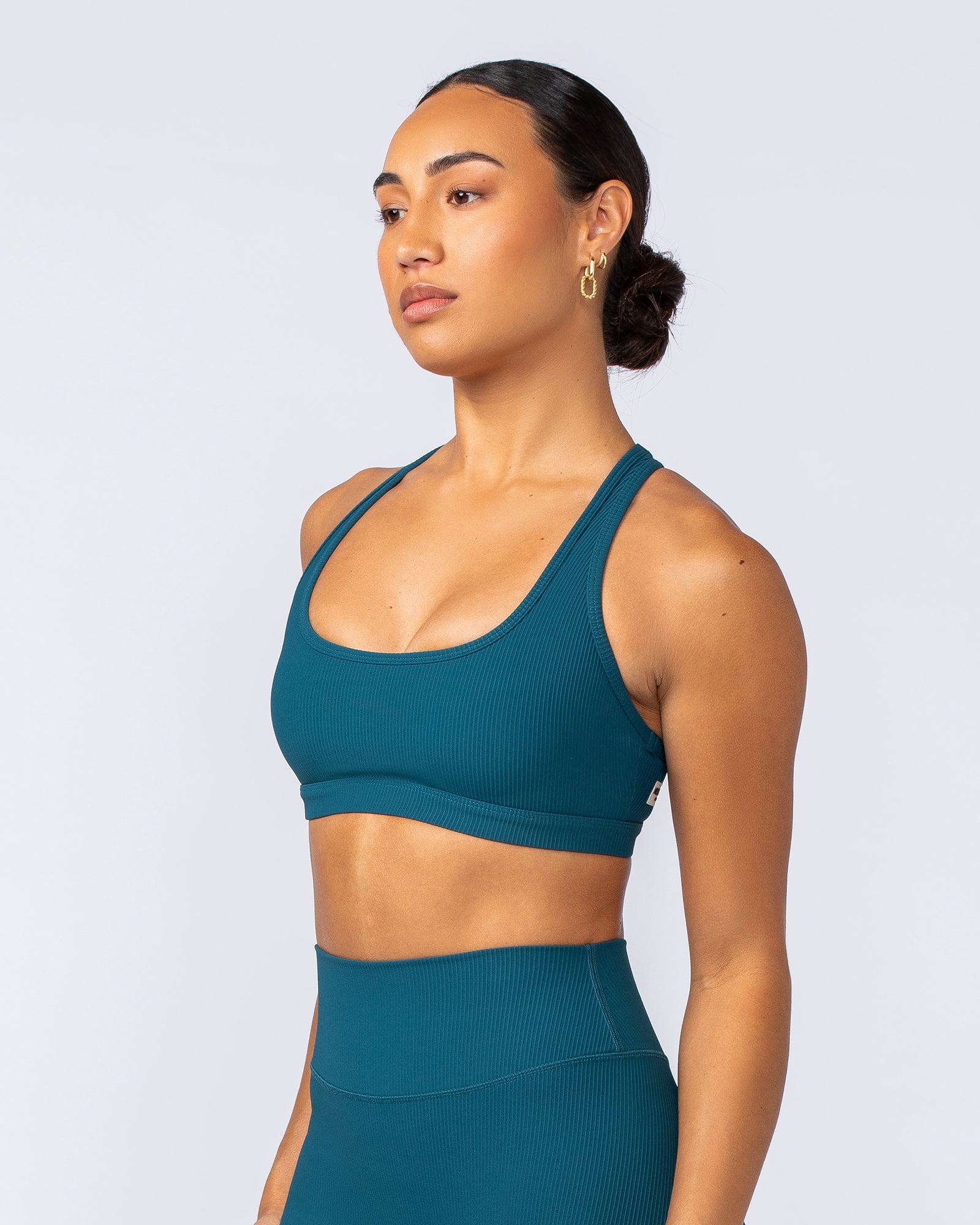 Drew Rib Bra Dark Marine - Muscle Nation women's sports bra, view 3