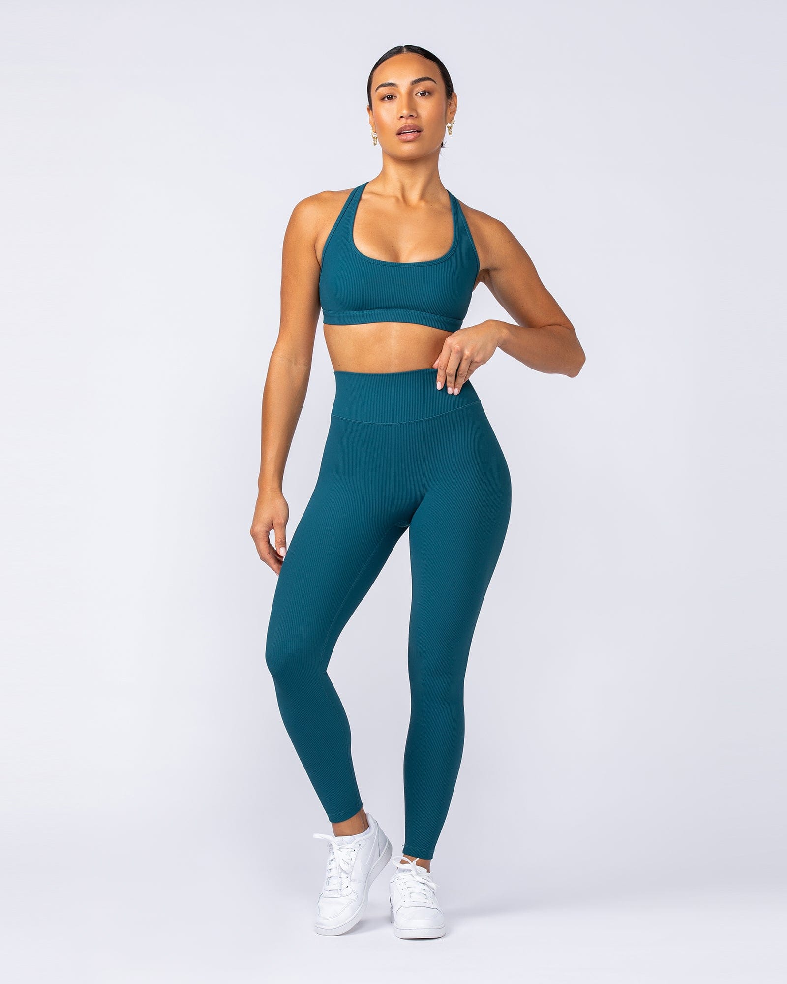 Drew Rib Bra Dark Marine - Muscle Nation women's sports bra, view 6
