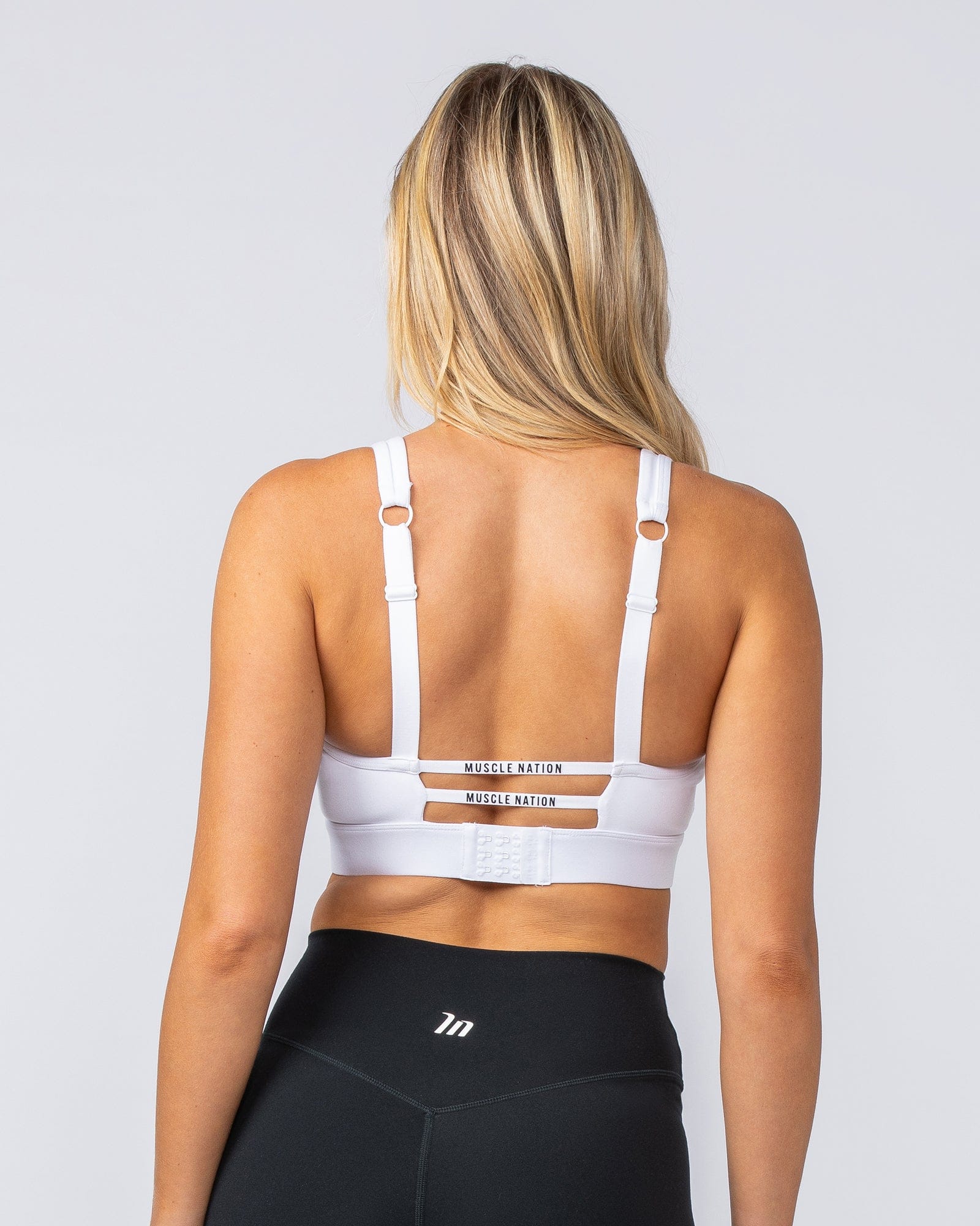 Elite Support Bra White - Muscle Nation women's sports bra, view 5