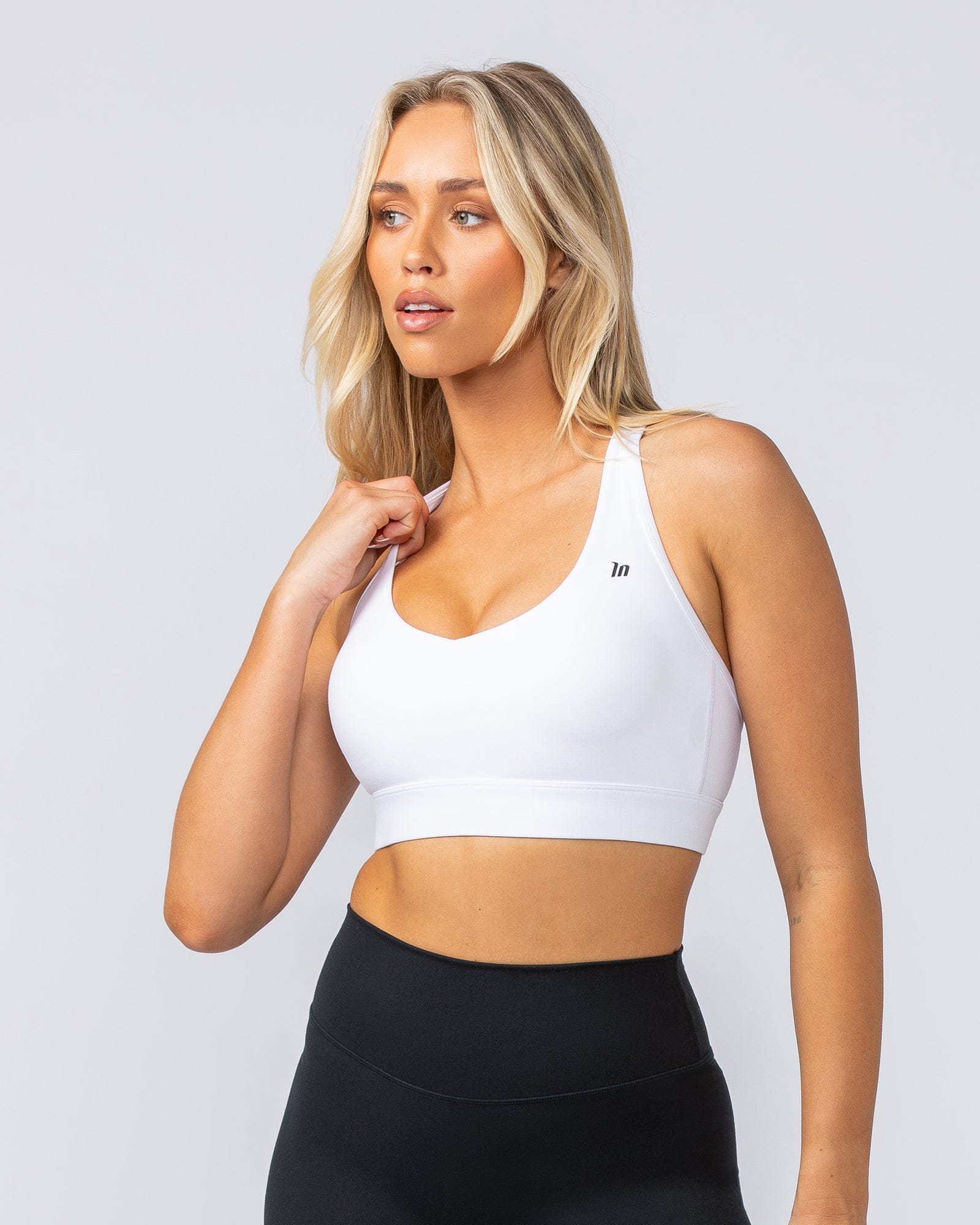 Elite Support Bra White - Muscle Nation women's sports bra, view 4