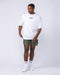 Daily Cargo 5" Shorts Dark Khaki (Silicon Logo) - Muscle Nation men's cargo shorts, view 6