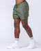 Daily Cargo 5" Shorts Dark Khaki (Silicon Logo) - Muscle Nation men's cargo shorts, view 3