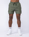Daily Cargo 5" Shorts Dark Khaki (Silicon Logo) - Muscle Nation men's cargo shorts, view 2