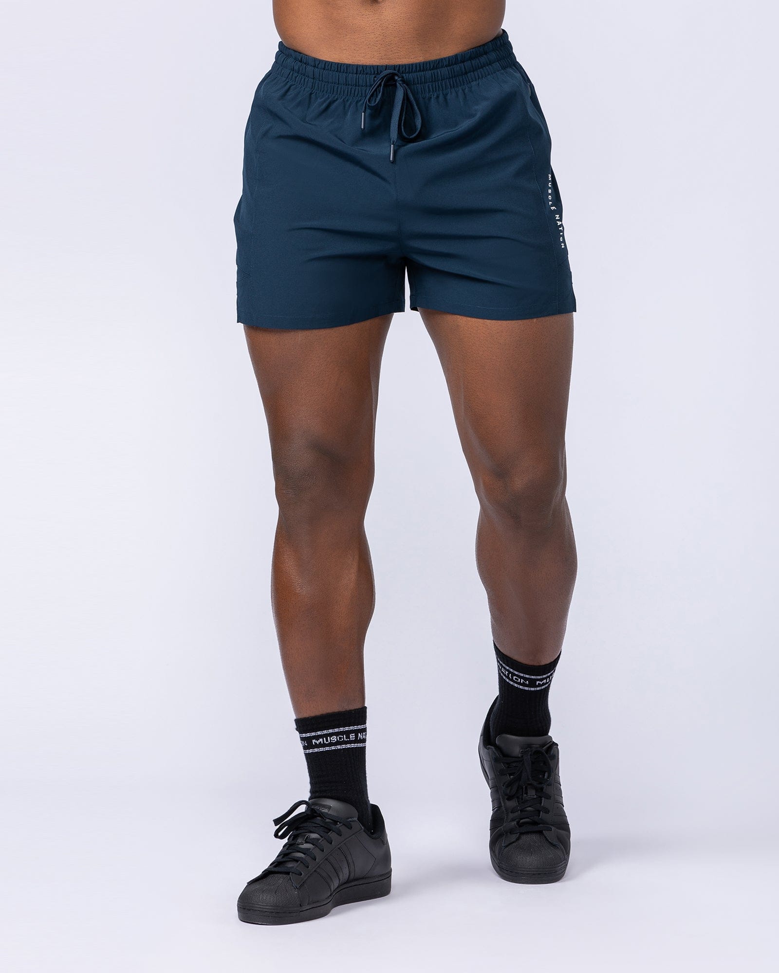 Streamline Training 3" Shorts Navy - Muscle Nation men's gym shorts, view 3