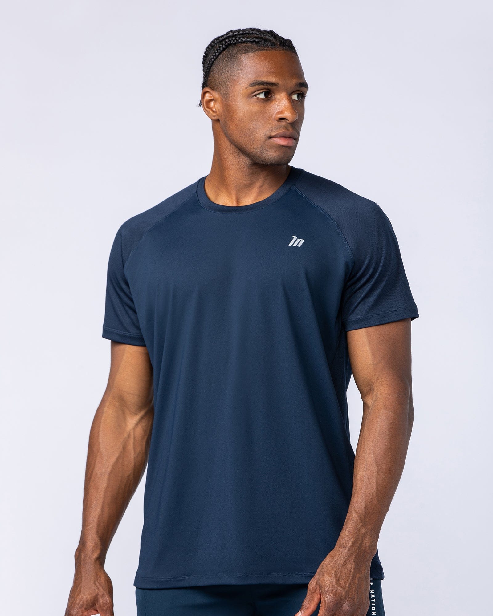 Ventilation Tee in Navy - Muscle Nation men's training tee