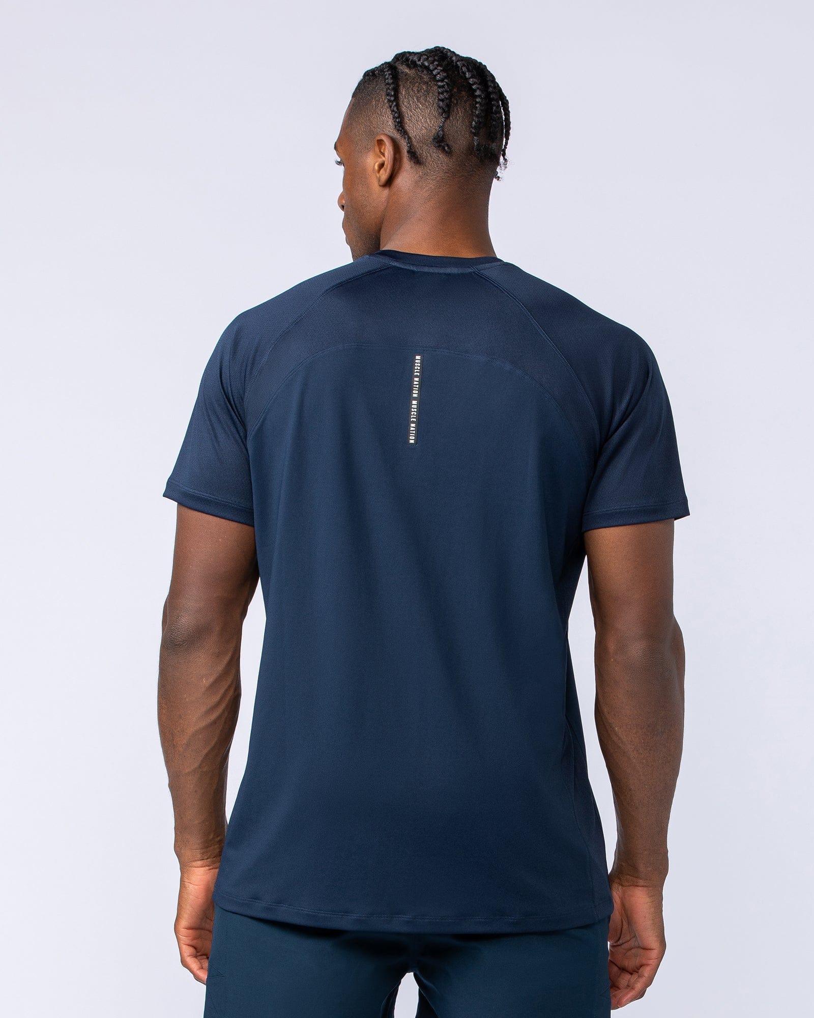 Ventilation Tee in Navy - Muscle Nation men's training tee, view 4