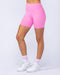 Zero Rise Everyday Bike Shorts Hollywood Pink - Muscle Nation women's bike shorts, view 3