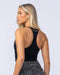 Limitless Cropped Active Tank Black - Muscle Nation women's tank top, view 3