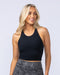 Limitless Cropped Active Tank Black - Muscle Nation women's tank top