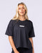Boxy Training Tee Black - Muscle Nation women's gym tee, view 3