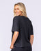 Boxy Training Tee Black - Muscle Nation women's gym tee, view 2