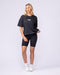 Boxy Training Tee Black - Muscle Nation women's gym tee, view 6