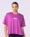 Boxy Training Tee Radiant Orchid - Muscle Nation women's gym tee, view 3
