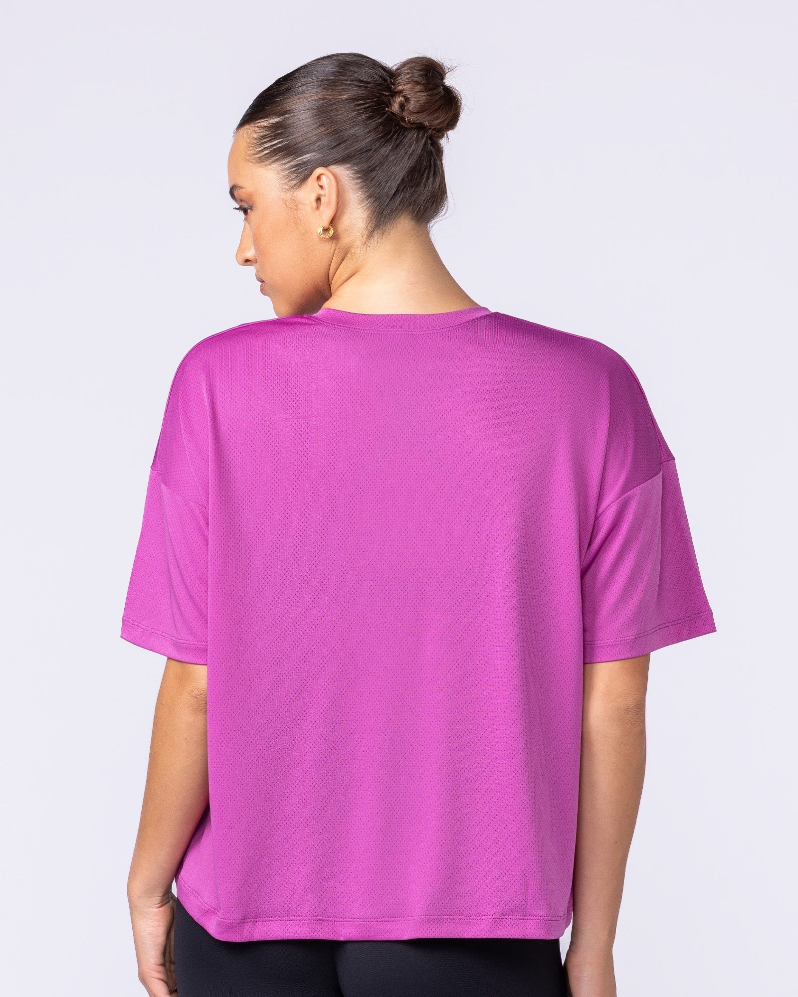 Boxy Training Tee Radiant Orchid - Muscle Nation women's gym tee, view 6
