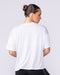 Boxy Training Tee White - Muscle Nation women's gym tee, view 5