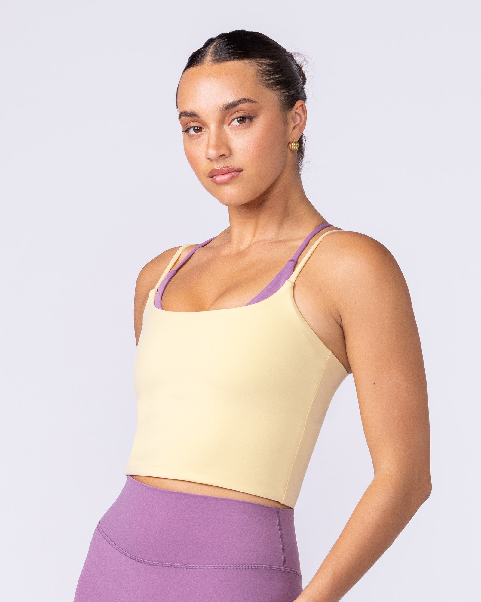 Cami Active Tank Panna Cotta - Muscle Nation women's tank top, view 3