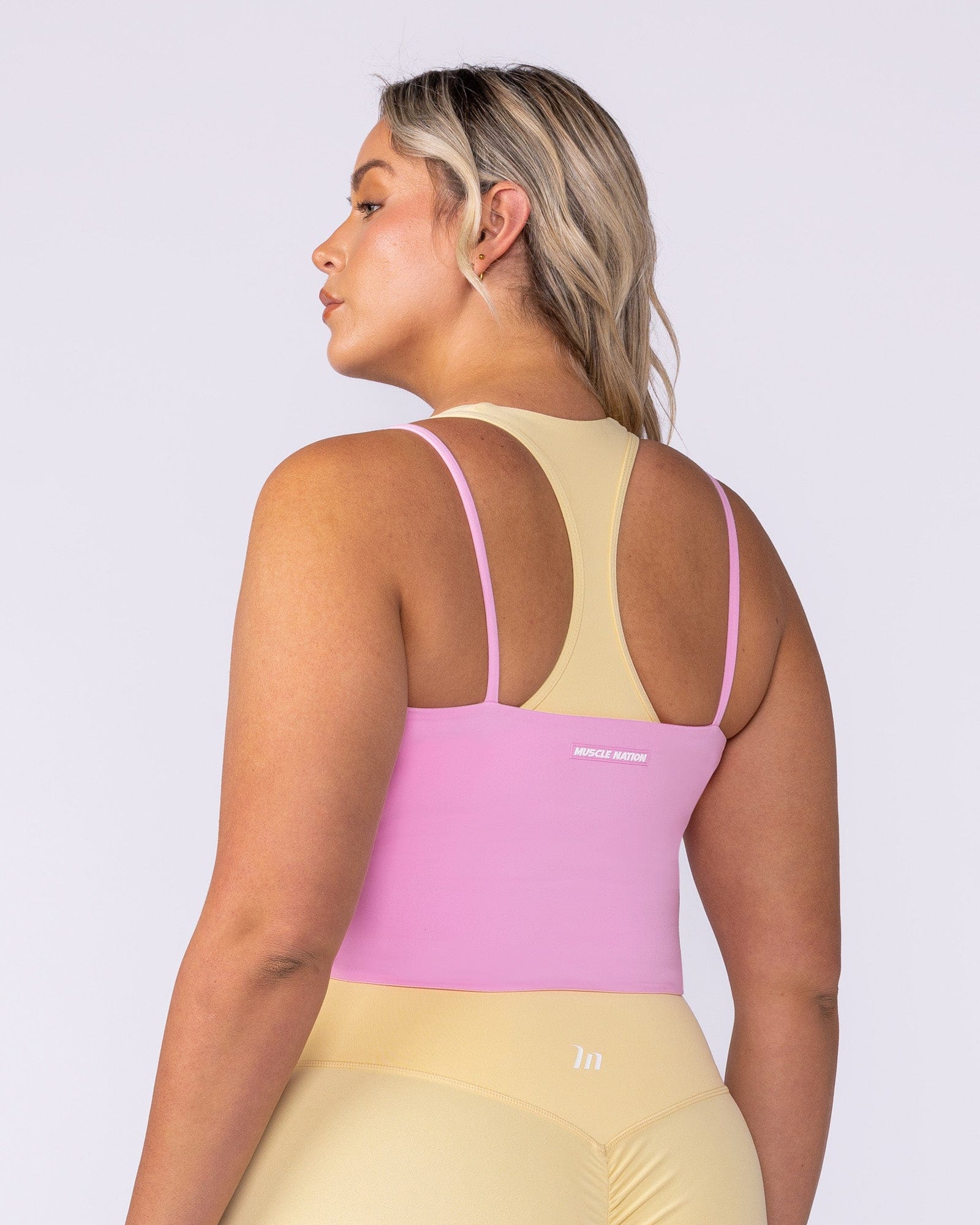 Cami Active Tank Pink Pony - Muscle Nation women's tank top, view 2