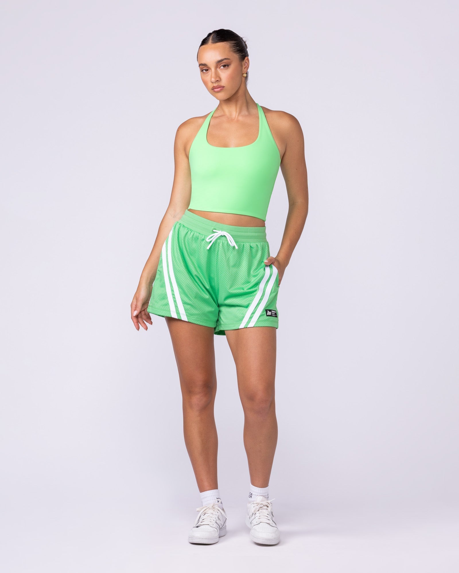 Captivate Bra Tank Key Lime - Muscle Nation women's tank top, view 5