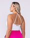 Captivate Bra Tank White - Muscle Nation women's tank top, view 2