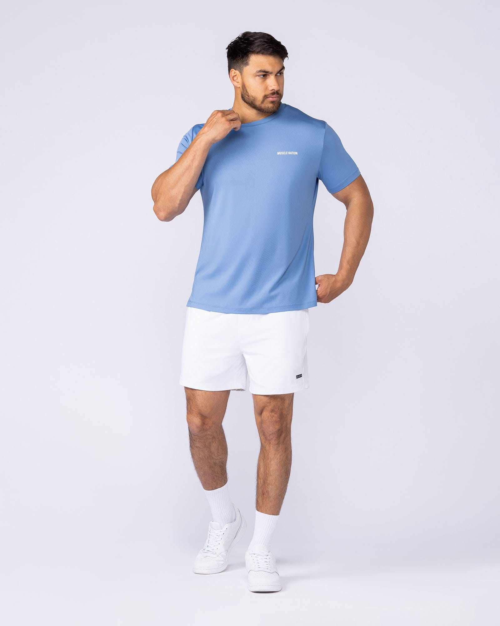 Climaflex Active Tee in Pacific - Muscle Nation men's training tee, view 5