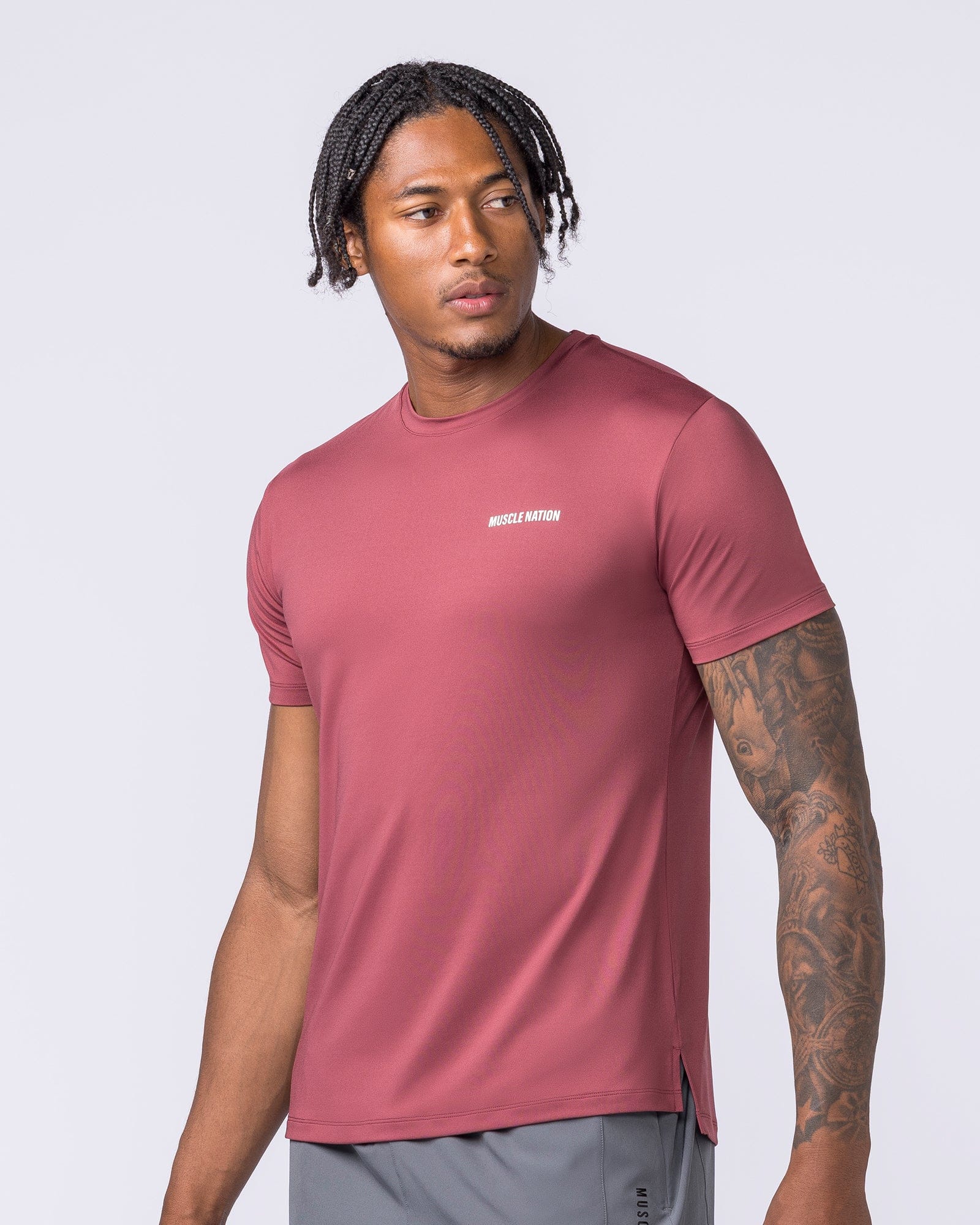 Climaflex Active Tee in Rust - Muscle Nation men's training tee, view 4