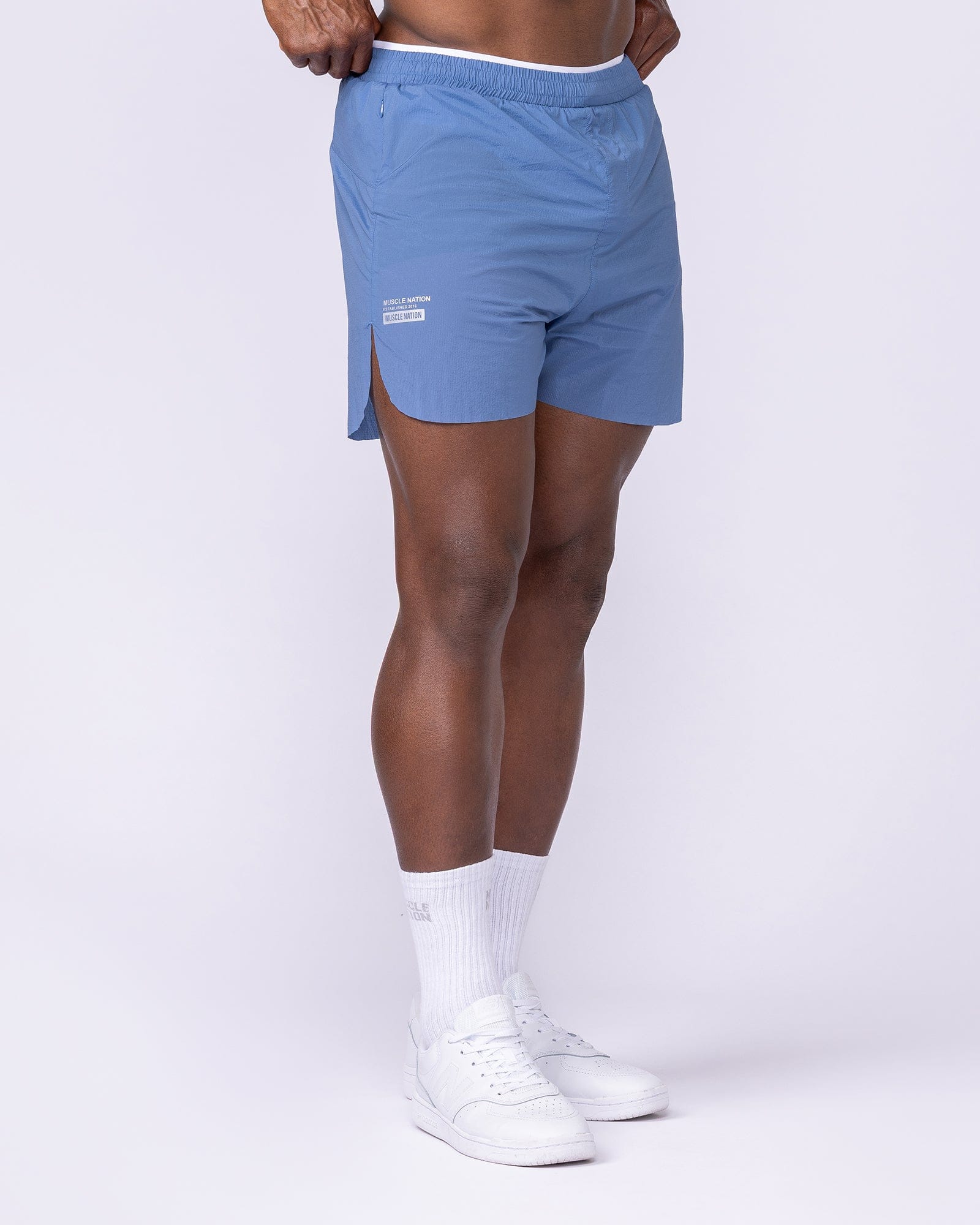 Compete 3" Run Shorts Pacific - Muscle Nation men's running shorts