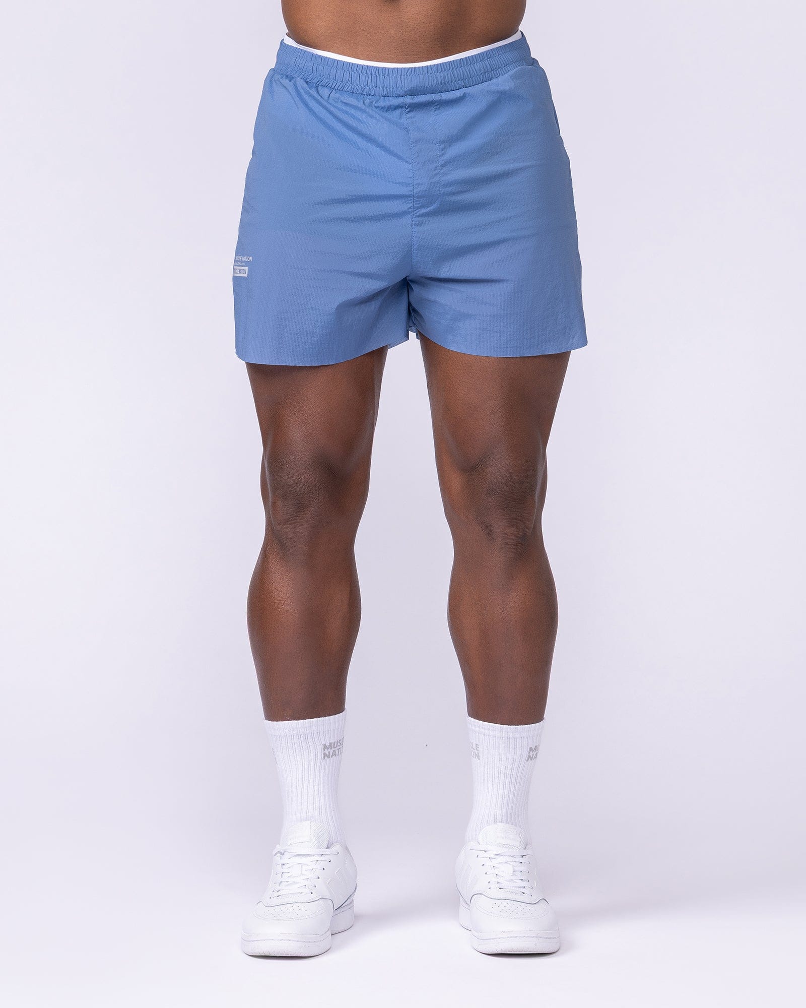 Compete 3" Run Shorts Pacific - Muscle Nation men's running shorts, view 4