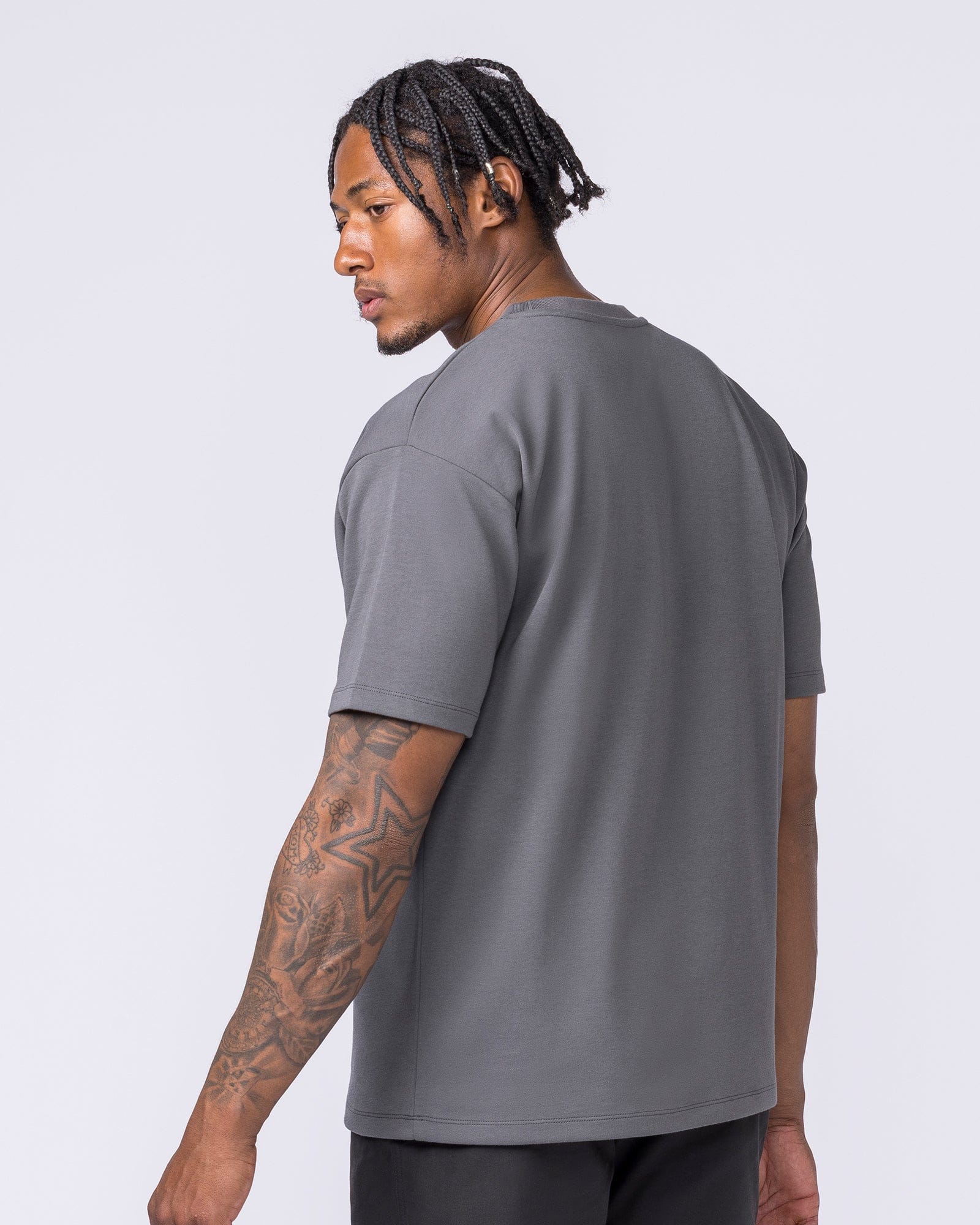 Daily Regular Fit Tee in Tornado - Muscle Nation men's gym tee, view 2
