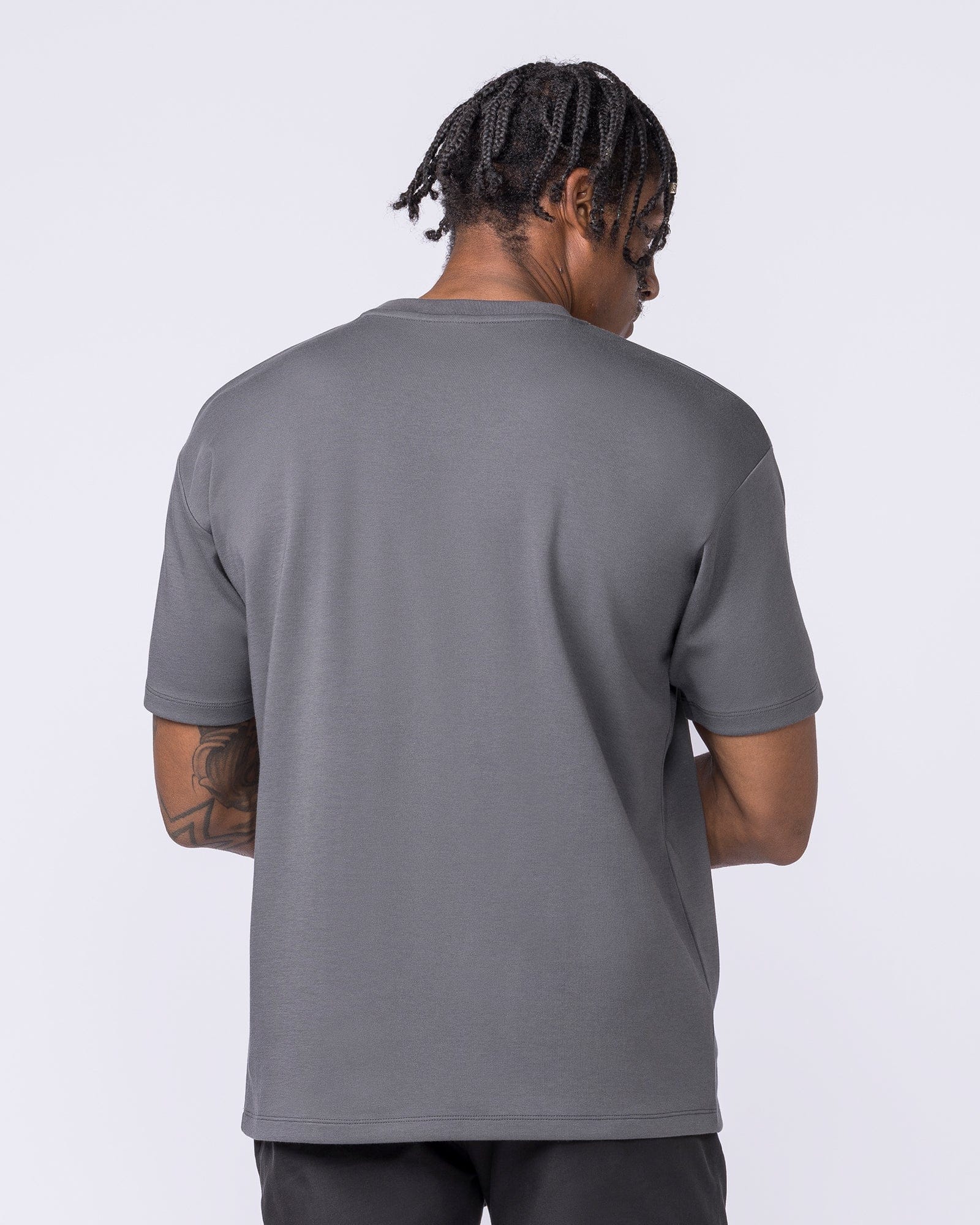 Daily Regular Fit Tee in Tornado - Muscle Nation men's gym tee, view 4